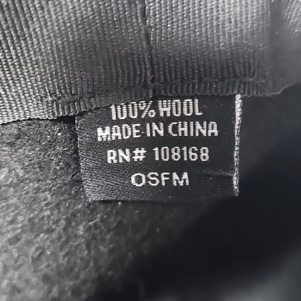 Wool  Black Fedora with Brown Band